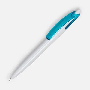 Ручка шариковая Bento, белая с голубым заказать онлайн со своим дизайном в РПК КБ с доставкой и скидками